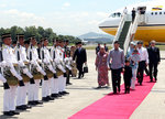 100412_KEBERANGKATAN DYTM DPMM DAN YTM PAIPA SARAH KE ISTIADAT PERTABALAN DYMM SERI PADUKA BAGINDA YANG DIPERTUAN AGONG MALAYSIA