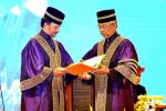 KDYMM BERKENAN BERANGKAT DI MAJLIS PENGANUGARAHAN IJAZAH DOKTOR KEHORMAT KEPIMPINAN ISLAM SEMPENA KONVOKESYEN UNIVERSITI TEKNOLO